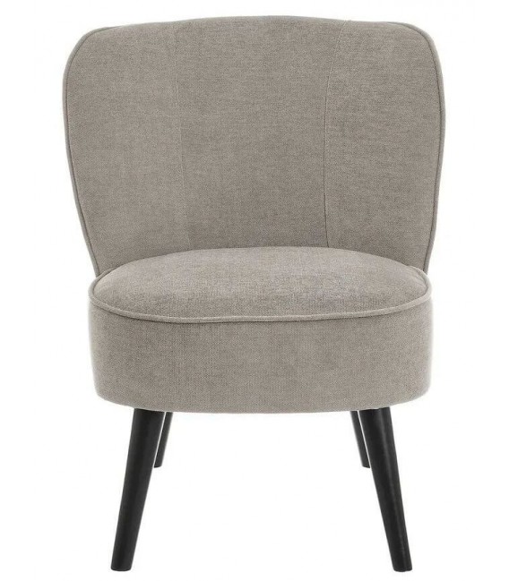 Butaca Descalzadora Tapizada en Chenilla Color Gris Claro Mdmhogar