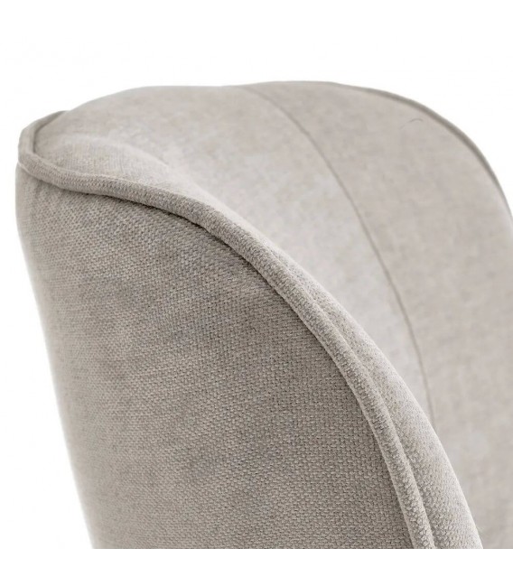 Butaca Descalzadora Tapizada en Chenilla Color Gris Claro Mdmhogar