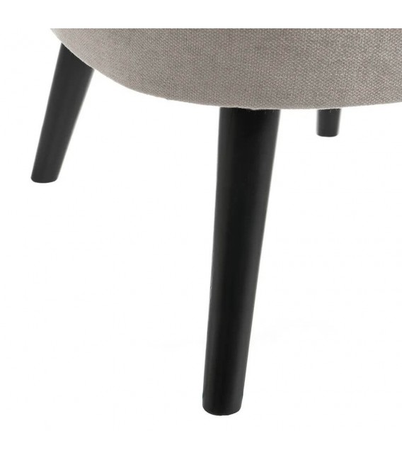 Butaca Descalzadora Tapizada en Chenilla Color Gris Claro Mdmhogar