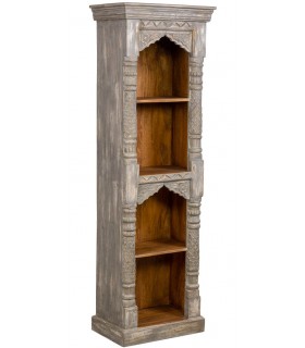 Librería Estrecha Madera Maciza de Mango Mdmhogar