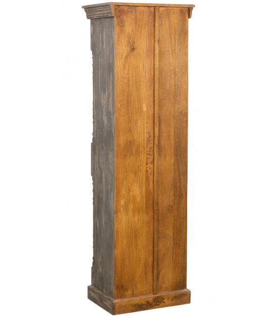 Librería Estrecha Madera Maciza de Mango Mdmhogar