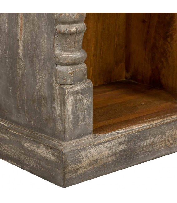 Librería Estrecha Madera Maciza de Mango Mdmhogar