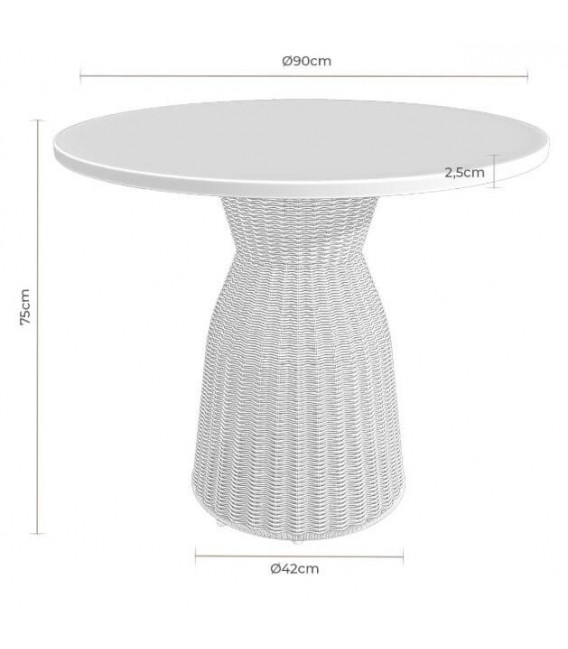 Mesa de Comedor Redonda Pequeña Mdmhogar