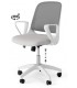 Silla de oficina cómoda de calidad blanca y gris Mdmhogar