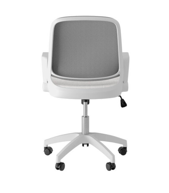 Silla de oficina cómoda de calidad blanca y gris Mdmhogar