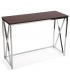 Consola de Entrada Tapa en Madera Color Caoba y Metal Cromado Mdmhogar