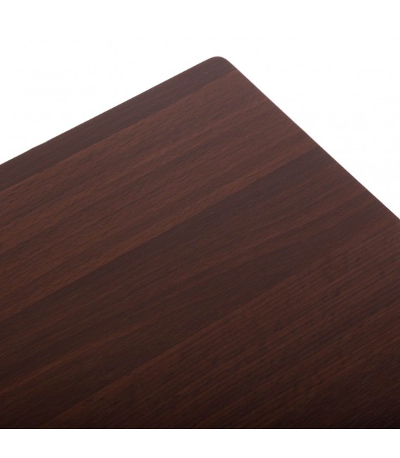 Consola de Entrada Tapa en Madera Color Caoba y Metal Cromado Mdmhogar