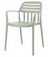 Sillón de Comedor Apilable en Polipropileno Verde Suave Mdmhogar