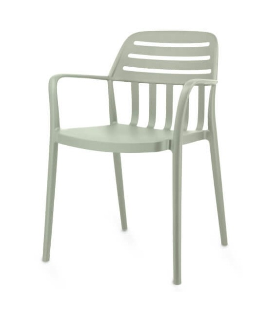 Sillón de Comedor Apilable en Polipropileno Verde Suave Mdmhogar