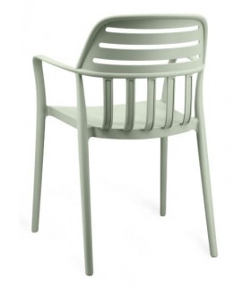 Sillón de Comedor Apilable en Polipropileno Verde Suave Mdmhogar