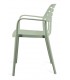 Sillón de Comedor Apilable en Polipropileno Verde Suave Mdmhogar