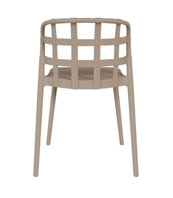 Silla de Comedor Cómoda de Polipropileno Marrón Mdmhogar