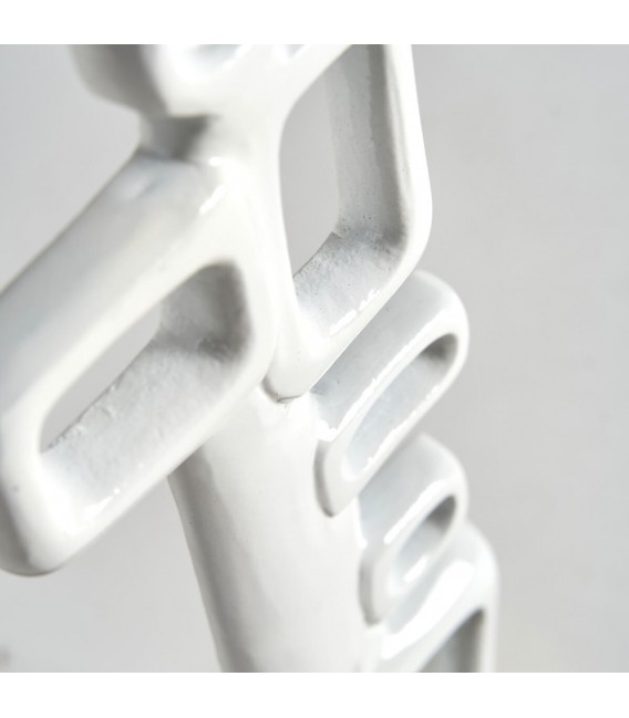 Figura Decorativa de Aluminio en Blanco y Oro Mdmhogar