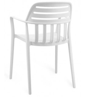 Sillón de Comedor Apilable en Polipropileno Blanco Mdmhogar
