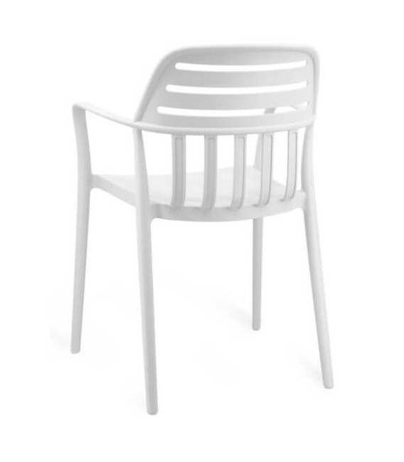 Sillón de Comedor Apilable en Polipropileno Blanco Mdmhogar