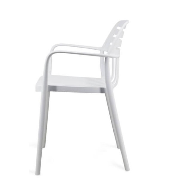 Sillón de Comedor Apilable en Polipropileno Blanco Mdmhogar