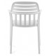 Sillón de Comedor Apilable en Polipropileno Blanco Mdmhogar