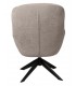 Butaca Giratoria de Estilo Industrial tapizada en tela gris Mdmhogar