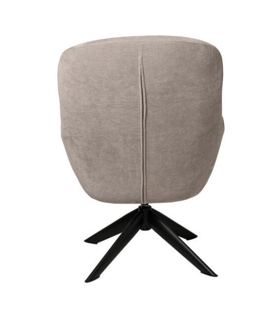 Butaca Giratoria de Estilo Industrial tapizada en tela gris Mdmhogar