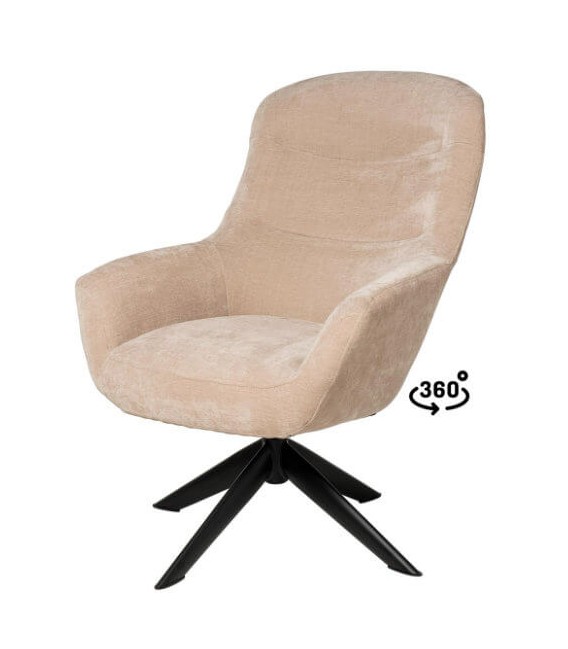 Butaca Giratoria beige Comodidad y Estilo Mdmhogar