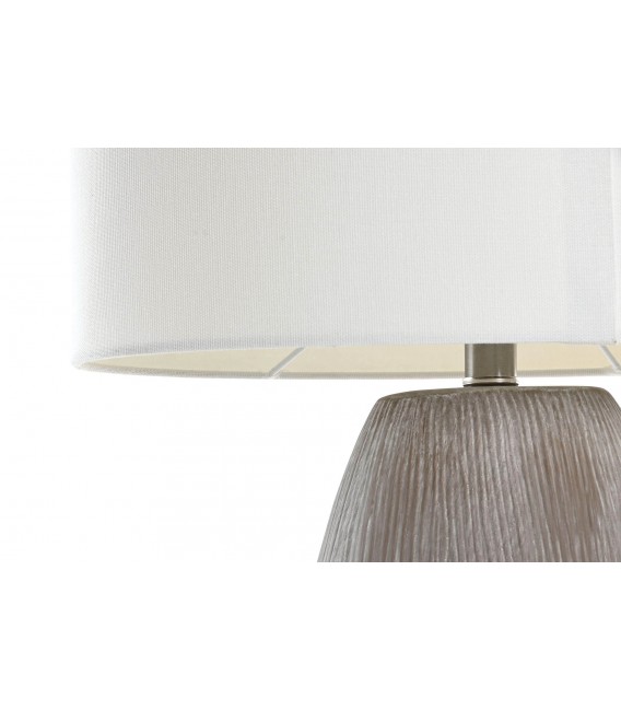 Lámpara de sobremesa cerámica marrón Mdmhogar