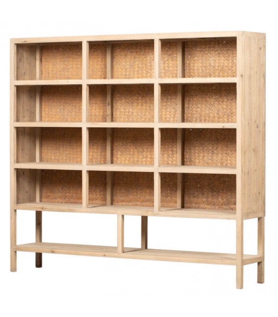 Librería Estantería Grande Madera Pino Macizo Natural Mdmhogar