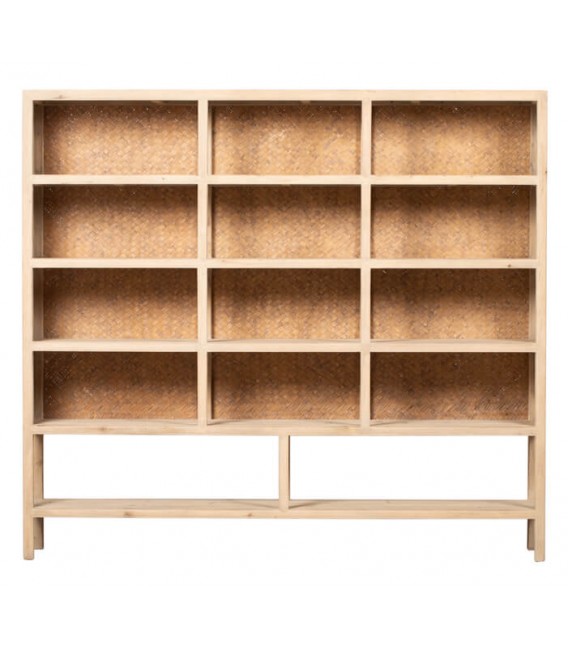 Librería Estantería Grande Madera Pino Macizo Natural Mdmhogar