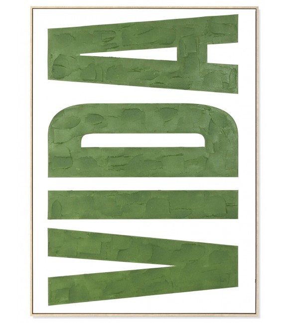 Cuadro Vintage Pintado a Mano con la Palabra "Vida" Mdmhogar