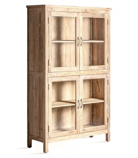 Vitrina Rústica de Madera Maciza de Pino Artesanal Mdmhogar