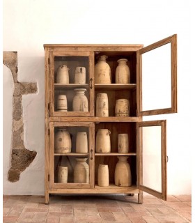Vitrina Rústica de Madera Maciza de Pino Artesanal Mdmhogar
