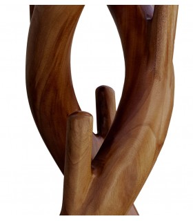 Perchero de Pie Grande de Madera Maciza de Caoba Mdmhogar