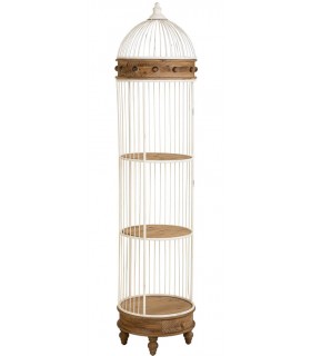 Estantería Redonda con Cajón en Forma de Jaula Mdmhogar