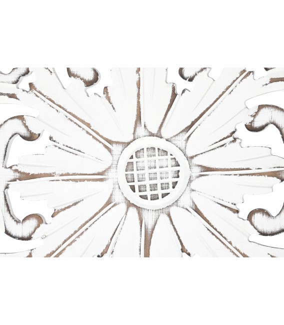 Biombo de Madera de Mango Tallada a Mano con Espejo