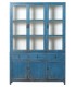 VITRINA GRANDE 150 X 45 X 220 CLUCHA MADERA LACADA AZUL