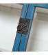 VITRINA GRANDE 150 X 45 X 220 CLUCHA MADERA LACADA AZUL