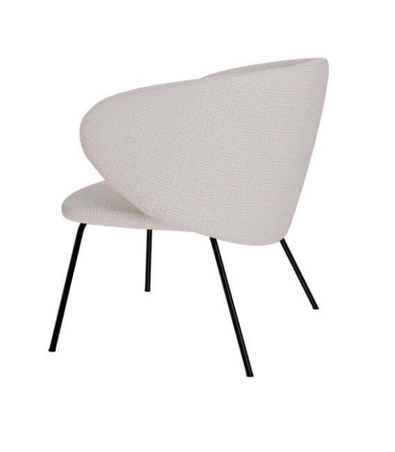 Butaca Pequeña Minimalista en Tela Beige Mdmhogar2