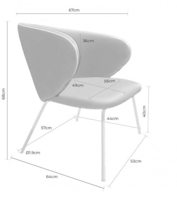 Butaca Pequeña Minimalista en Tela Beige Mdmhogar5