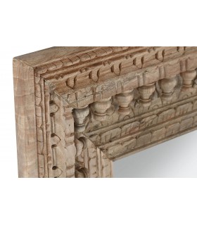 Espejo Rectangular Grande de Madera de Mango Tallada Mdmhogar1