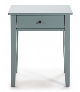 Mesita de Noche de Pino y DM Lacada en Verde Grisáceo Mdmhogar1