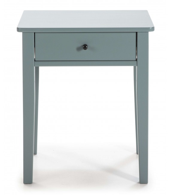 Mesita de Noche de Pino y DM Lacada en Verde Grisáceo Mdmhogar1