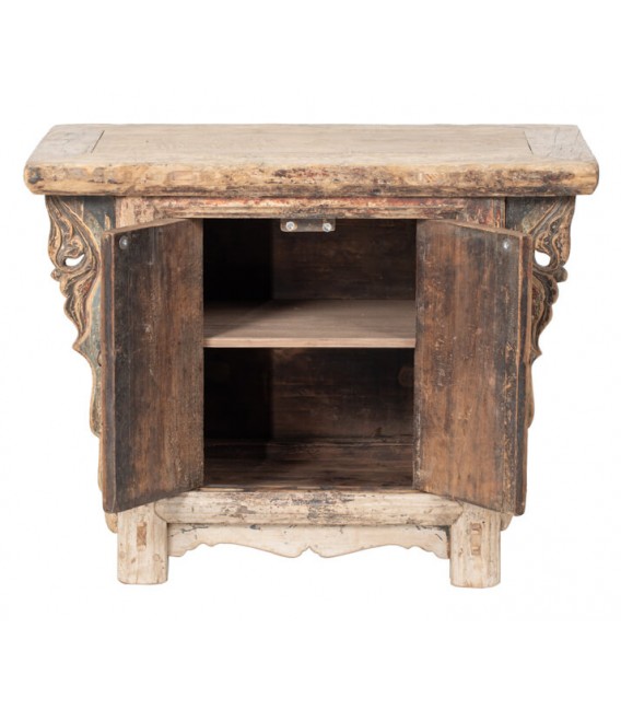 Taquillón Antiguo de Madera de Álamo Tallado a Mano: Pieza Única Mdmhogar2