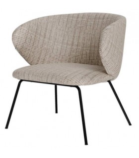 Butaca Pequeña Minimalista en Tela Topo Mdmhogar