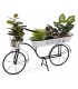 Macetero Original con Forma de Bicicleta en Metal Blanco y Negro Mdmhogar