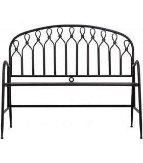 Banco Plegable de Metal Negro Rozado Mdmhogar1