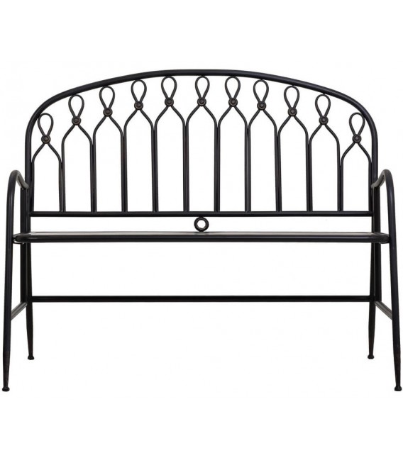 Banco Plegable de Metal Negro Rozado Mdmhogar1