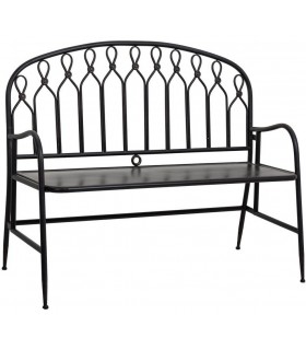 Banco Plegable de Metal Negro Rozado Mdmhogar