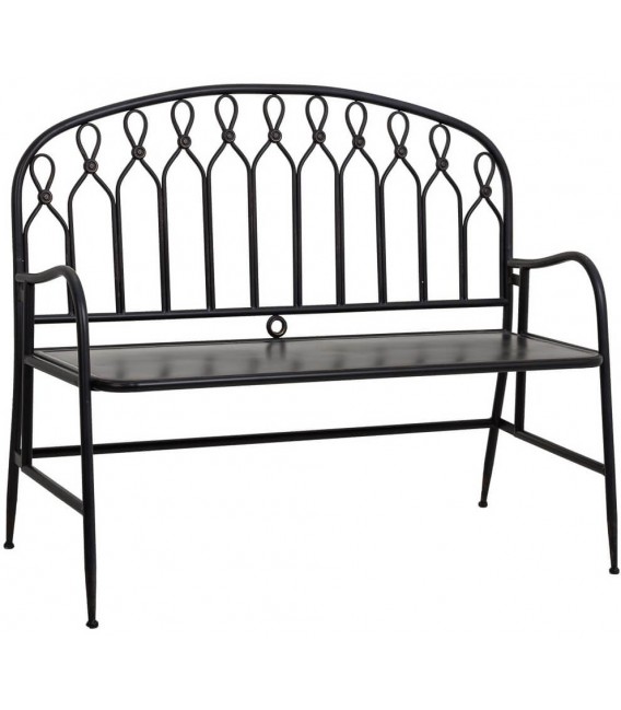 Banco Plegable de Metal Negro Rozado Mdmhogar