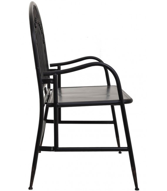 Banco Plegable de Metal Negro Rozado Mdmhogar2