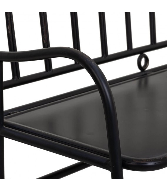 Banco Plegable de Metal Negro Rozado Mdmhogar4