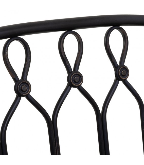 Banco Plegable de Metal Negro Rozado Mdmhogar3